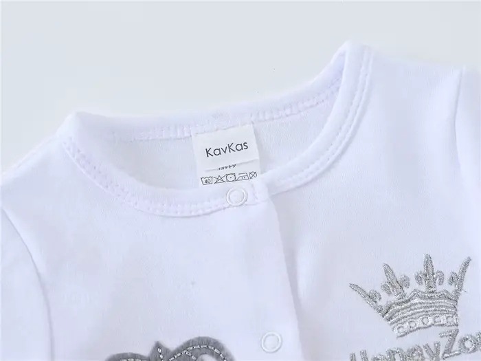 Nouveau-né bébé garçons barboteuse couronne royale Prince 100% coton ensemble de vêtements avec casq