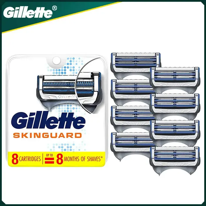 Gillette-SkinGuard Original pour Homme, Recharge de Lame de Rasoir, 2 Couches pour Peau Sensible, Ra