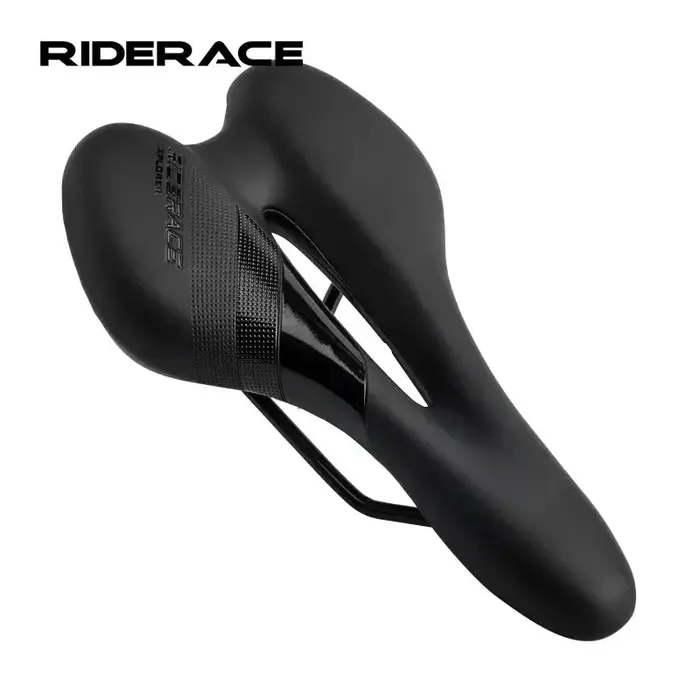 Selle de vélo creuse en cuir PU pour hommes et femmes, vélo de montagne et de route, confortable et antichoc, VTT pour randonnées et courses