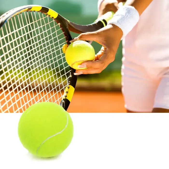 Balle de tennis en fibre de caoutchouc haute élasticité pour entraînement compétitif et divertissement en plein air joueur professionnel débutant