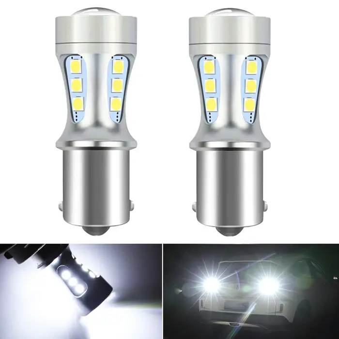 Lampe LED Canbus pour voiture, 2 pièces, 1156 BA15S 1157 bay15d, pour VW Golf 4 5 6 7, Passat B5 god