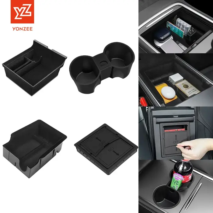 YZ pour Tesla modèle 3 modèle Y 2021-2023 organisateur de Console centrale voiture Tesla accoudoir d