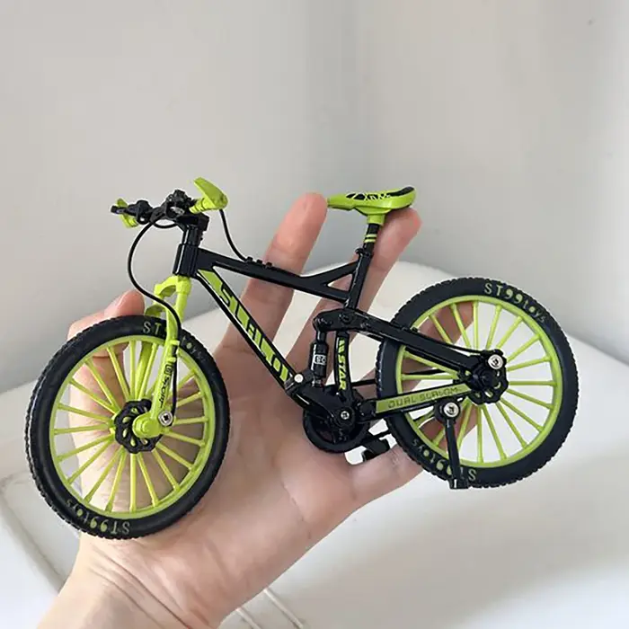 1:10 Mini vélo en alliage moulé sous pression modèle doigt montagne Miniature en métal vélo course j