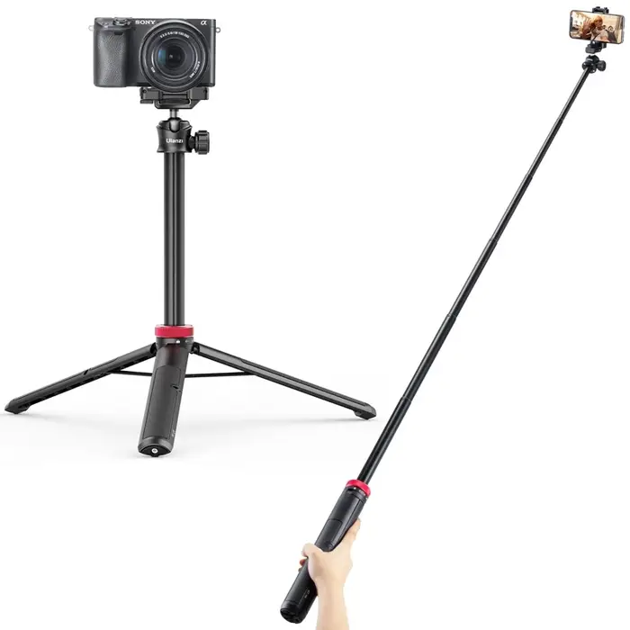 Ulanzi MT-44 trépied extensible pour diffusion de vie de 57,6 pouces avec support de téléphone pour 