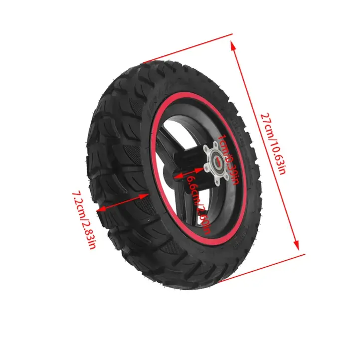 Pneus tubeless fiables de 10 pouces, parfaits pour les aventures tout-terrain en trottinette électrique