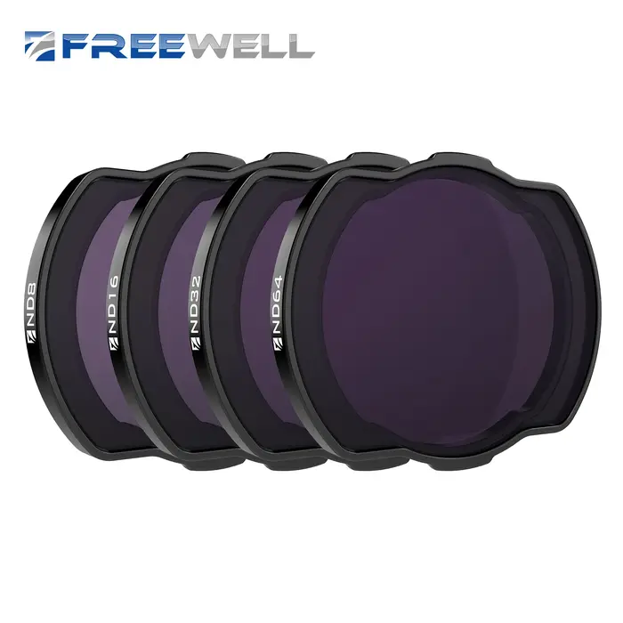 Freewell Standard Day – Lot de 4 filtres ND8, ND16, ND32, ND64 compatibles avec l'unité aérienne DJI