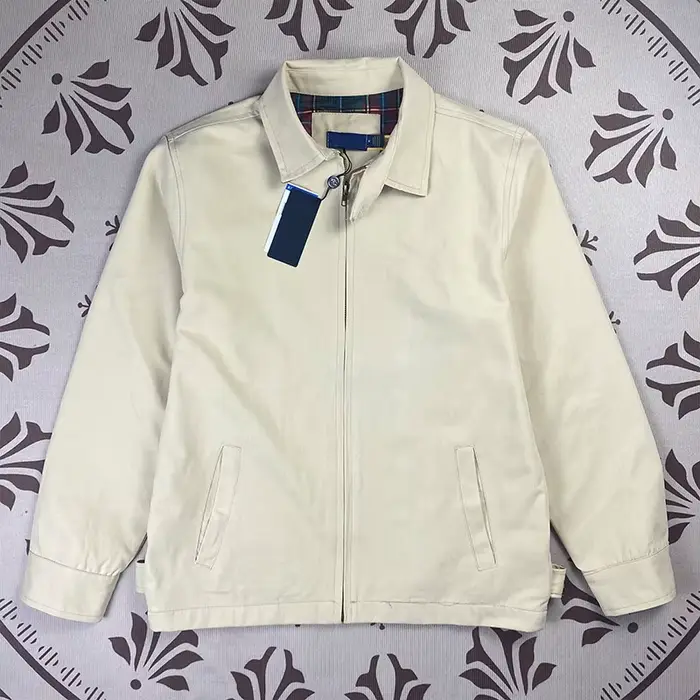 Veste à revers en pur coton pour hommes, haut brodé, 3 couleurs, décontracté, couleur unie, automne 
