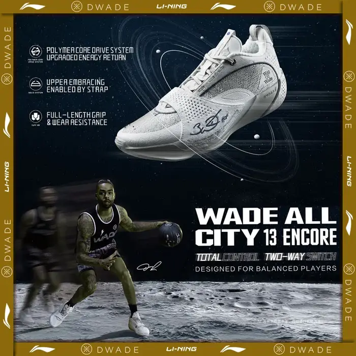 Li-Ning WADE ALL CITY 13 ENCORE Chaussures de basket-ball professionnelles pour hommes BOOM Cushion 