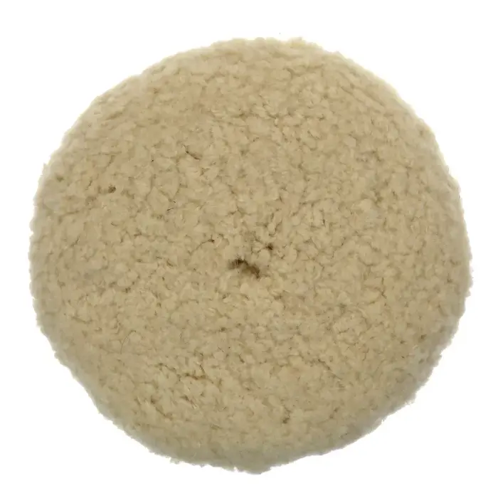 Tampon de polissage 100% laine de 7 pouces, Double face, crochet et boucle de 180mm pour la coupe et