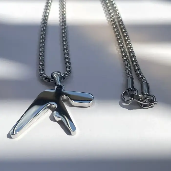 Collier pendentif en acier inoxydable de haute qualité avec logo Aphex – Collier hip-hop tendance po