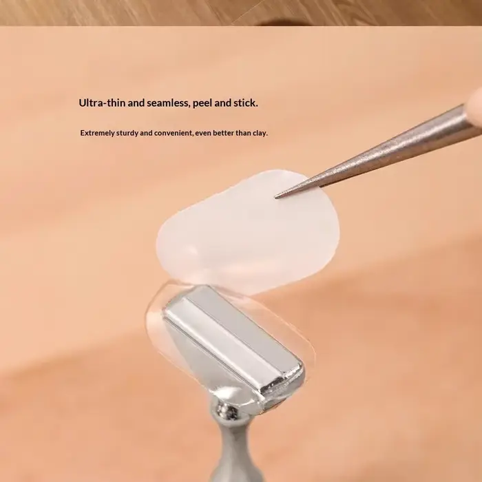 100 pièces de ruban adhésif double face en gel pour ongles, colle adhésive transparente, autocollant