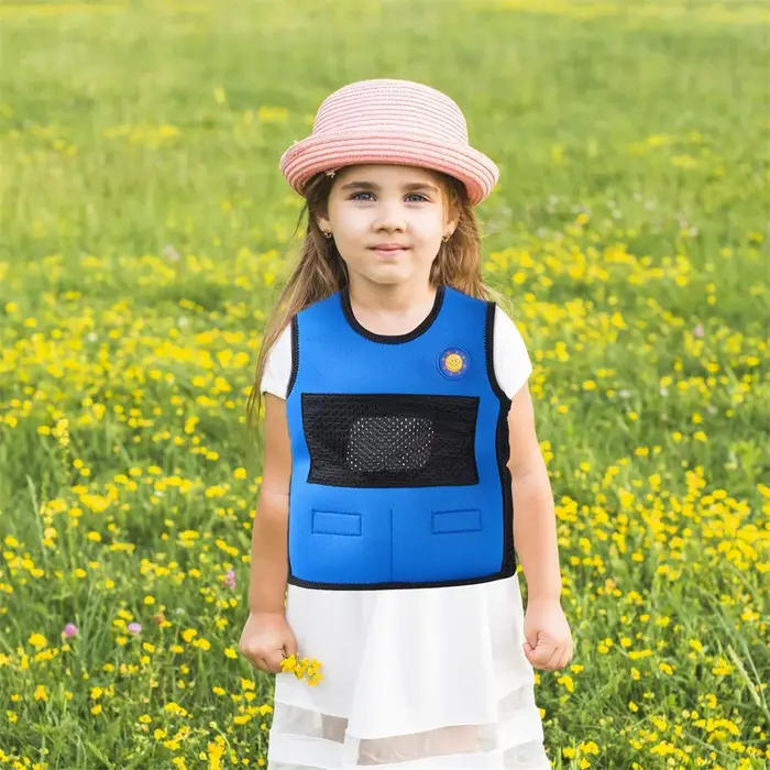 Gilet lesté avec numéro sensoriel, gilet de compression sensorielle pour enfants et adultes avec tro