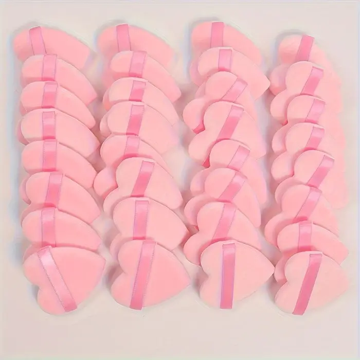 Ensemble de bouffées de poudre en velours cœur, 5 à 26 pièces, éponge floquée hypoallergénique pour 